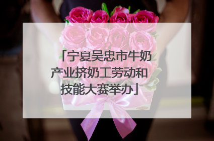 宁夏吴忠市牛奶产业挤奶工劳动和技能大赛举办